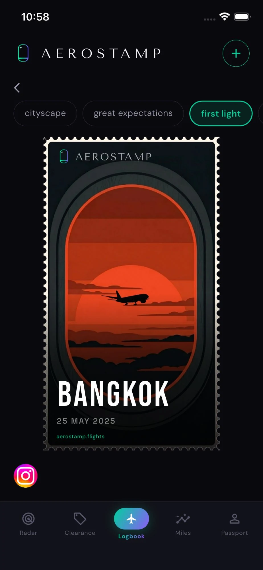 Bangkok first light stamp