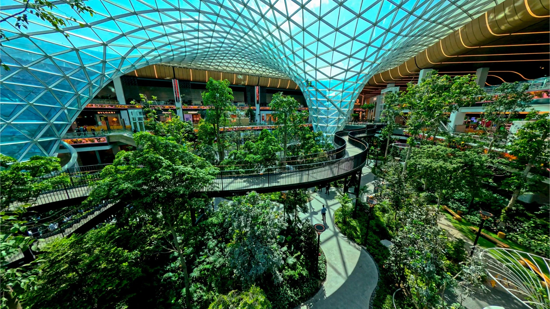 The Orchard at Hamad Airport — tropical canopy garden viewed from above