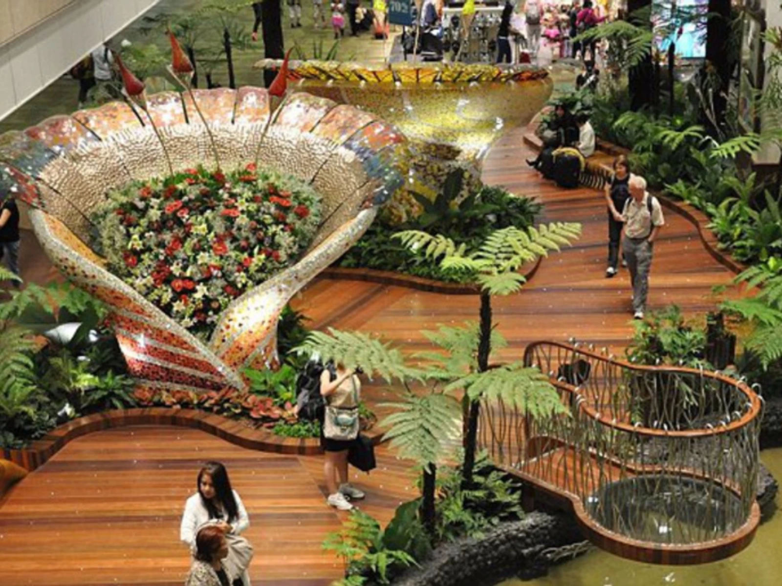 Zen garden oasis in Concourse A