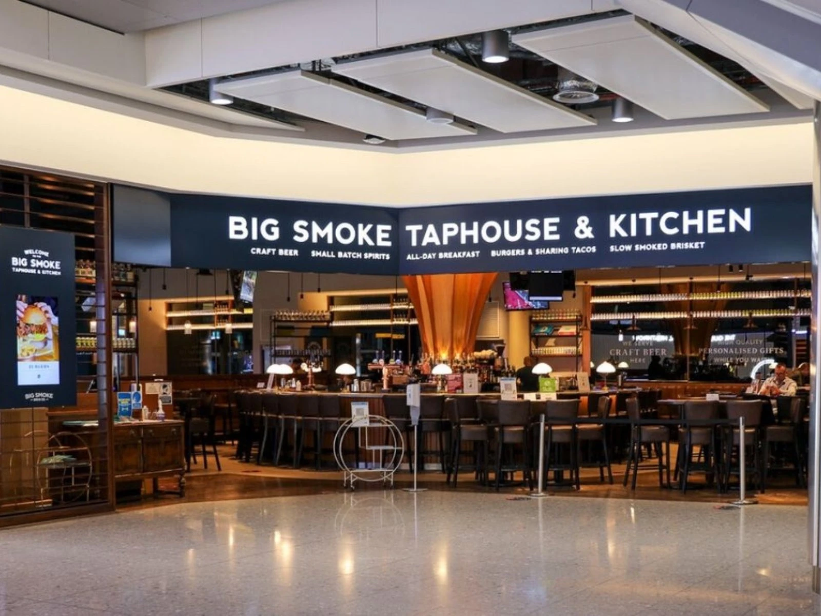 Proper British pint of real ale at a Heathrow pub